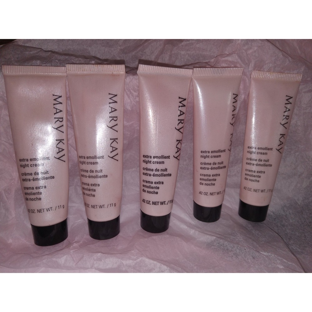 Lot of 5 Mary Kay Extra Emollient Night Cream .42 oz Mini Travel Size Samples